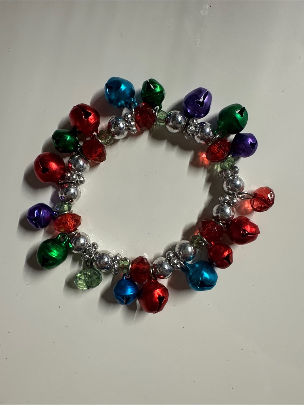 Festive Multi-Color Jingle Bell Musical Stretch Bracelet - Festival / Holiday